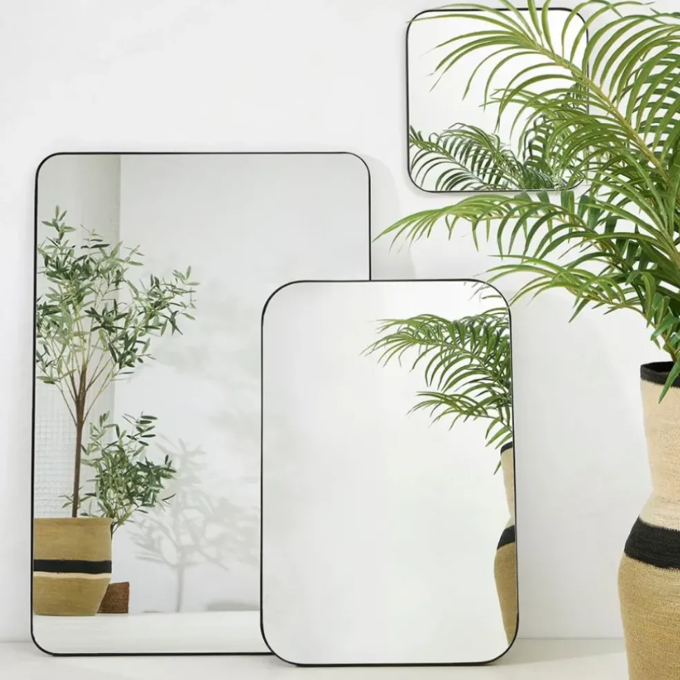 Miroir rectangle en fer h92.5cm - Kerian