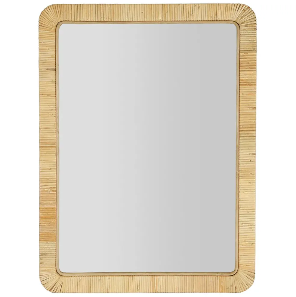 Miroir rectangle en rotin 60x80cm - Tulum