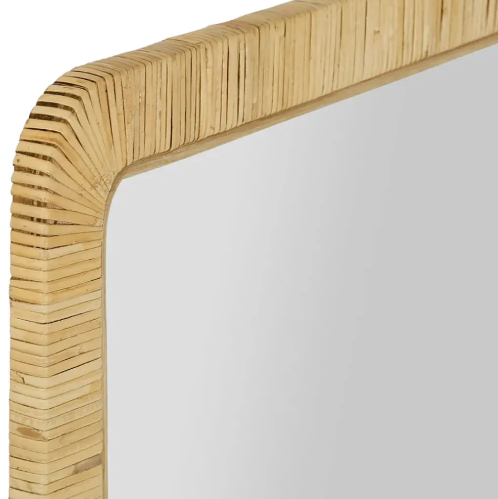 Miroir rectangle en rotin 60x80cm - Tulum