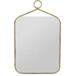 Miroir rectangulaire en fer doré - écus
