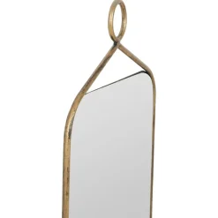 Miroir rectangulaire en fer doré - écus