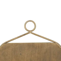 Miroir rectangulaire en fer doré - écus