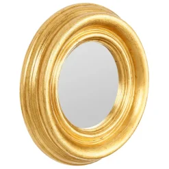 Miroir rond doré D26cm - Drachma