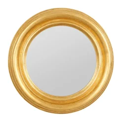 Miroir rond doré D35cm - Drachma
