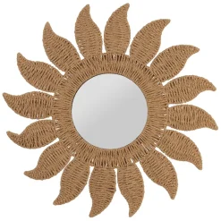 Miroir rond en corde naturel d60cm - Allegra
