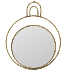 Miroir rond en fer doré - koshi