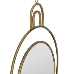 Miroir rond en fer doré - koshi