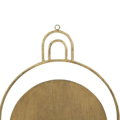 Miroir rond en fer doré - koshi