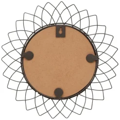 Miroir rond en fer noir D32cm - Lore