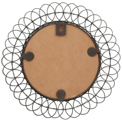 Miroir rond en fer noir D31cm - Lore