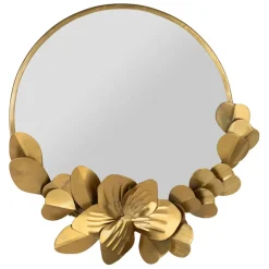 Miroir rond en laiton et miroir d25cm - Belisama