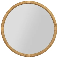Miroir rond en rotin d80cm - Tamba