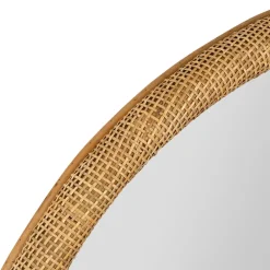 Miroir rond en rotin d80cm - Tamba