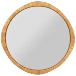 Miroir rond en rotin d87cm - Rotin