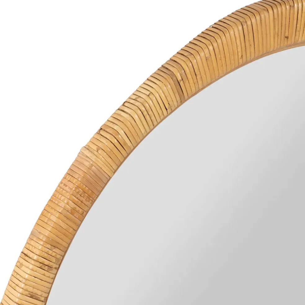 Miroir rond en rotin d87cm - Rotin