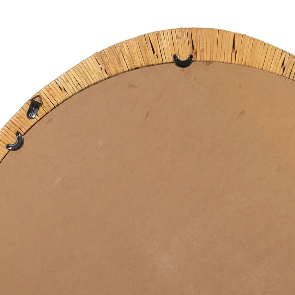 Miroir rond en rotin d87cm - Rotin