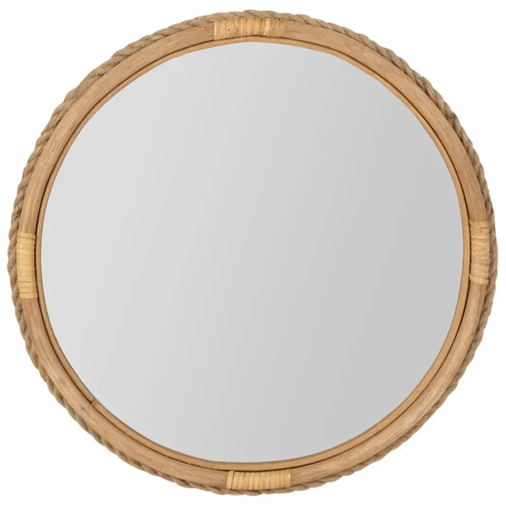 Miroir rond en sapin d53cm - Trappeur