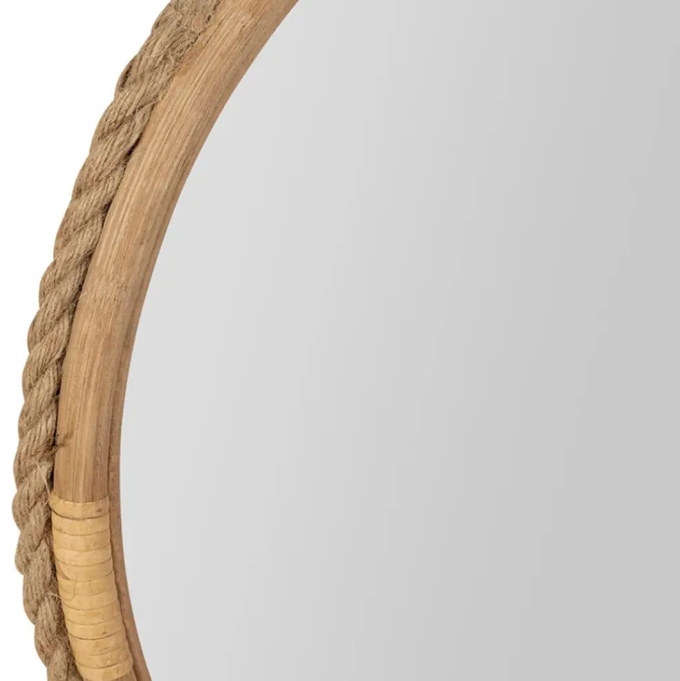 Miroir rond en sapin d53cm - Trappeur