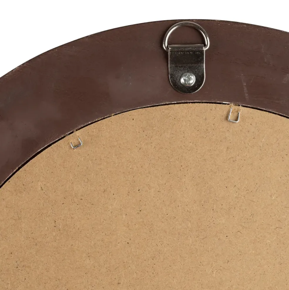 Miroir rond oeil de sorciere noir et doré d33cm - Aureol