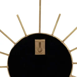 Miroir soleil en laiton doré 20x20cm - Jolinio