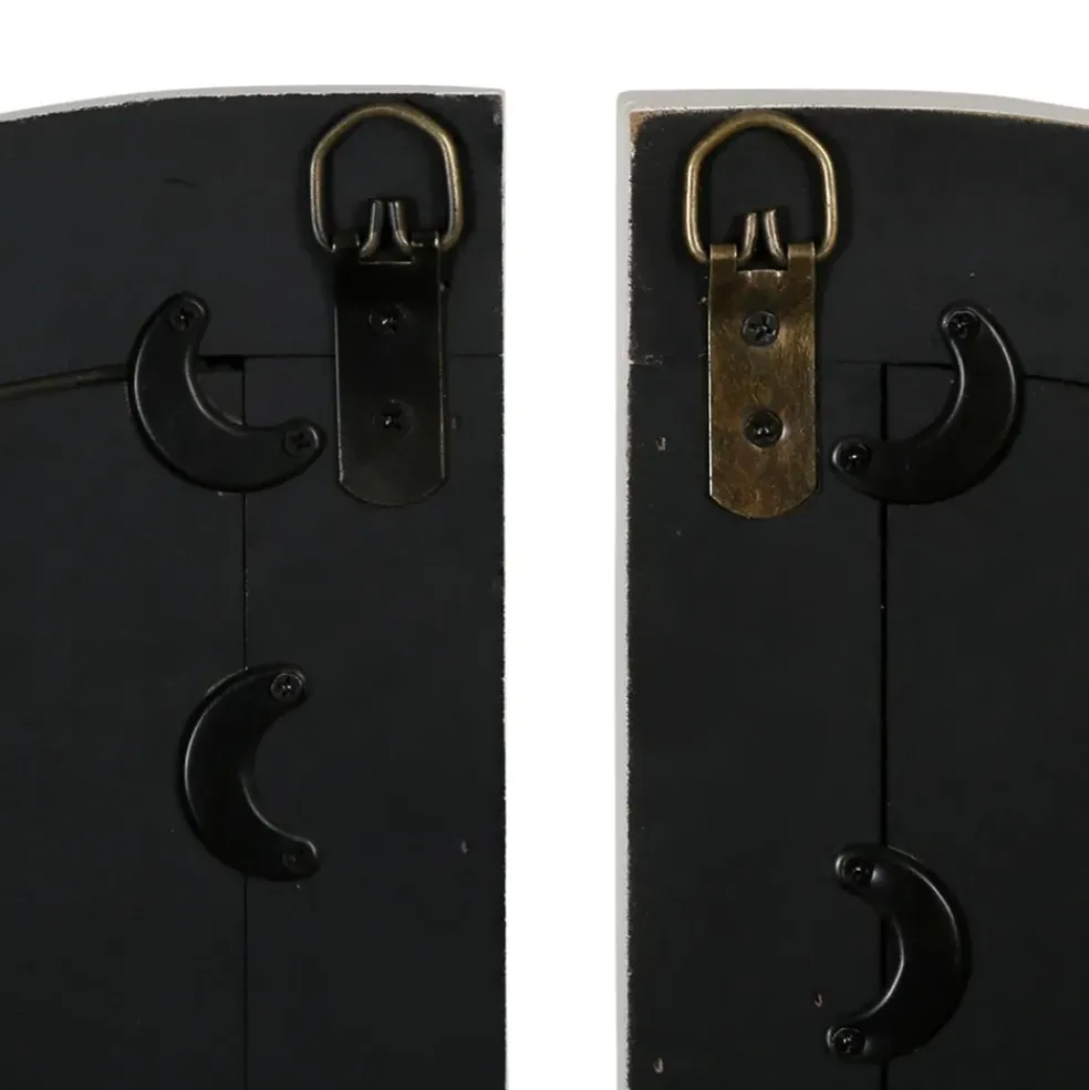 Miroirs x2 blanc patiné 40x117cm - orangerie