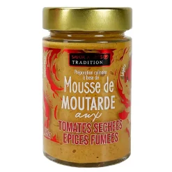 Mousse de moutarde aux tomates séchées et épices fumées