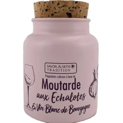 Moutarde aux échalotes et vin blanc de bourgogne 130ml