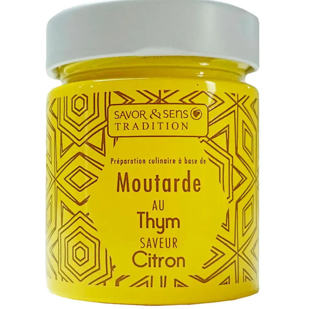 Moutarde saveur thym & citron (pot jaune)