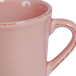 Mug americain en faïence rose