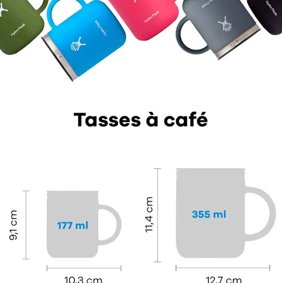 Mug isotherme avec poignée noir 355ml