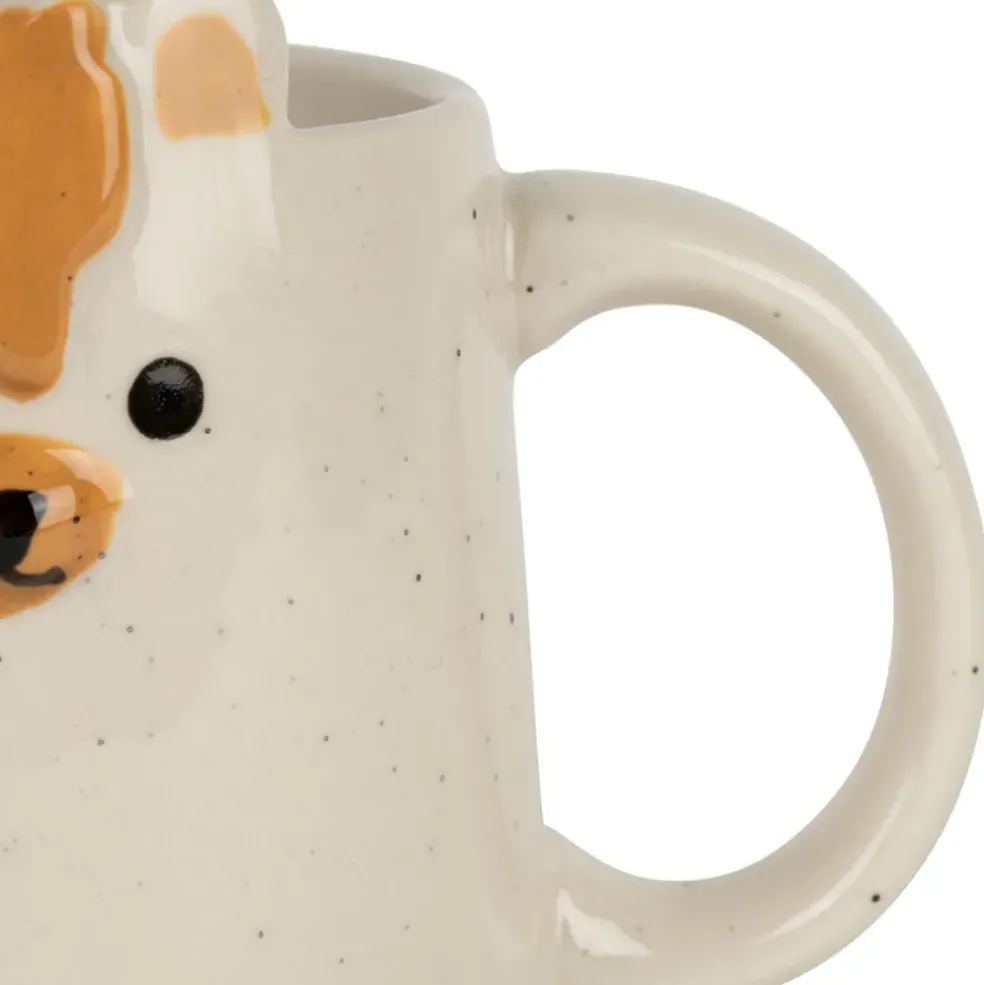 Mug lion en grès blanc 35cl - Zawadi