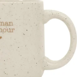 Mug moucheté maman en grès blanc 38cl - Beezz