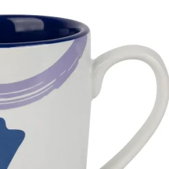 Mugs x2 bleu et parme 37.5cl en porcelaine - funny