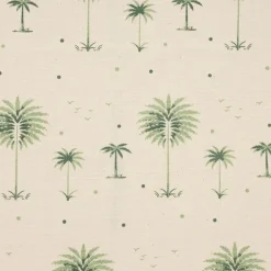 Nappe carrée en coton écru et vert 160x160cm - Paya