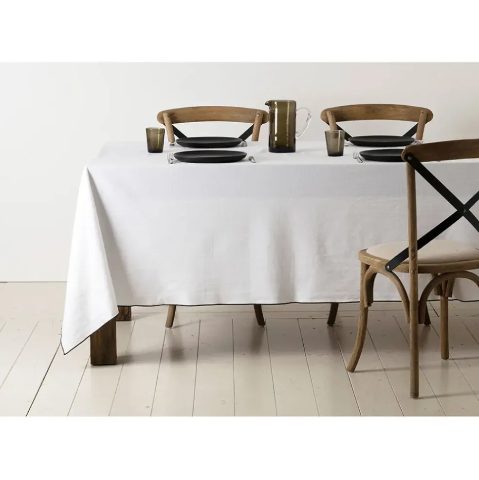 Nappe corino blanc 250x160cm coton lavé 170g/m2