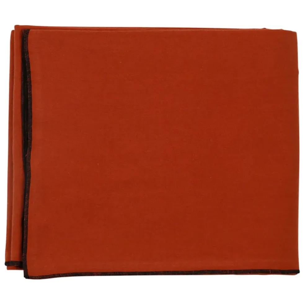 Nappe corino terra 160x160cm coton lavé 170g/m2