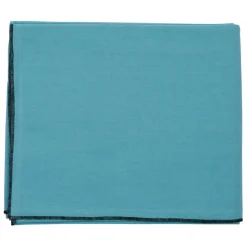 Nappe corino turquoise 160x160cm coton lavé 170g/m2