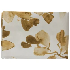 Nappe en coton crème et miel 260x160cm - Erable