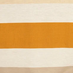 Nappe en coton écru et orange 250x145cm - Famille