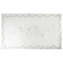 Nappe en coton écru 250x145cm - P'tit légumes