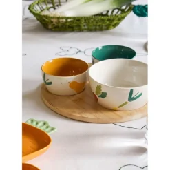 Nappe en coton écru 250x145cm - P'tit légumes