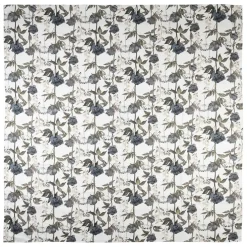 Nappe en coton gris vert 320x160cm - Rose noire