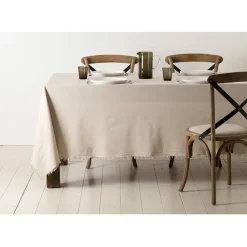 Nappe nalia naturel 160x160cm