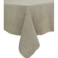 Nappe venise naturel 160x160cm en lin lave