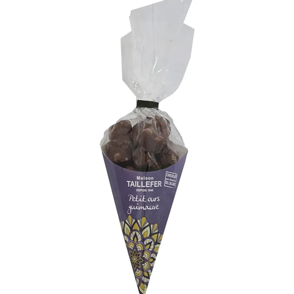 Nounours guimauve enrobee chocolat lait cornet 120g