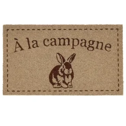 Paillasson campagne en coco naturel 73x43cm - Campagne