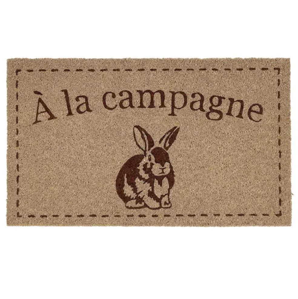 Paillasson campagne en coco naturel 73x43cm - Campagne
