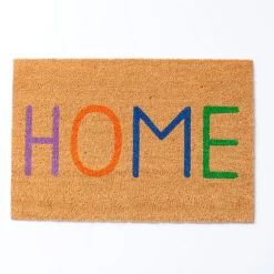 Paillasson en fibre multicolore 60x40cm - Home