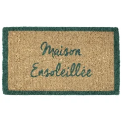 Paillasson maison ensoleillée bleu 73x43cm
