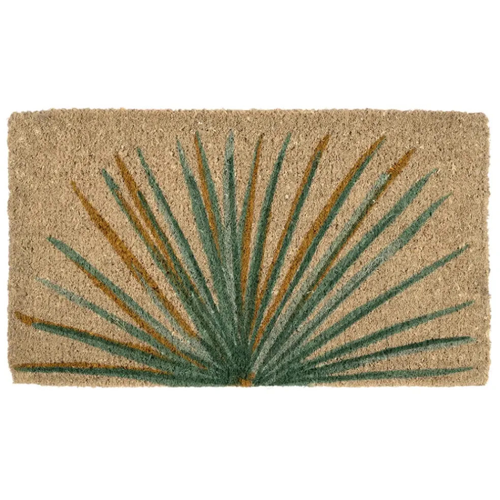 Paillasson palmier bleu 73x43cm